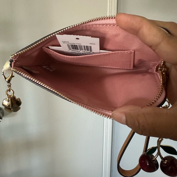 Coach Corner Zip Wristlet Wallet With Charms - Picture 7 of 12